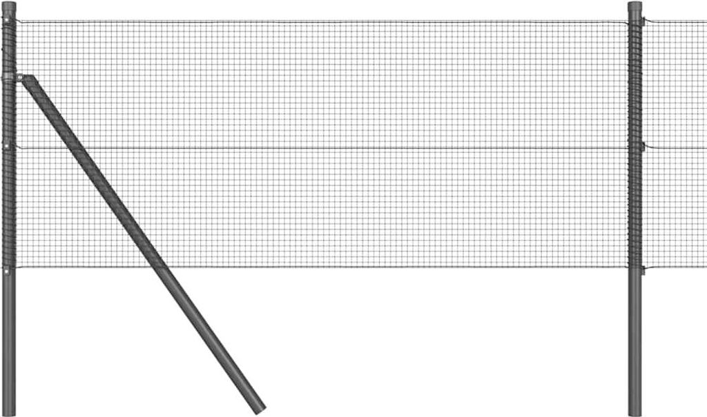 "Winteraktion" Zaun mit Pfosten Grau 0,6 x 100 m Stahl - Metallzäune CC13516