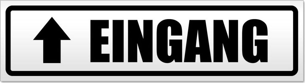 Eingang mit Pfeil Magnetschild Schild magnetisch