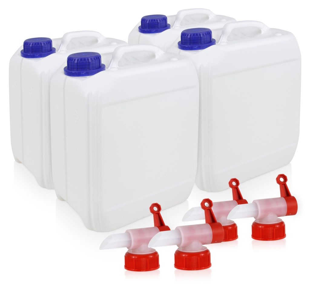 4 x 5 L Kunststoff Kanister Set für Camping & Freizeit Produktbild 