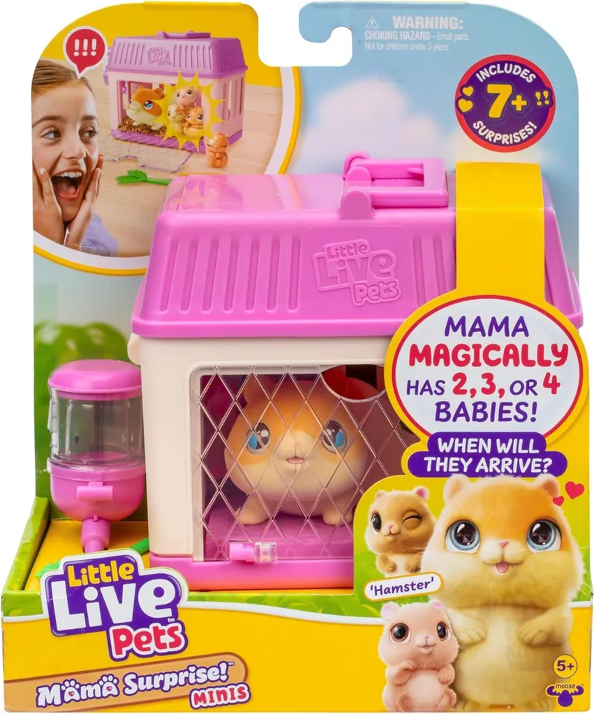 Little Live Pets Mama Surprise Hamster 26626 : Animal Interactif Magic