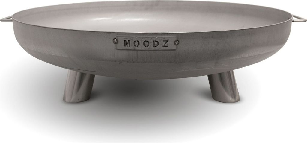 MOODZ Feuerschale 100 cm - Feuerschalen für den Garten - Feuerstelle Outdoor & Feuertonne - Feuerschale mit opt. Grillrost aus hochwertigem Edelst...
