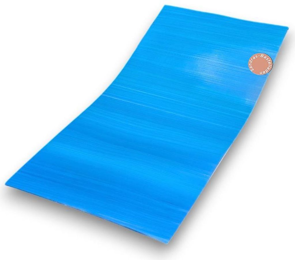 Sandras-Bastelladen - Handbemalt Schraffur - Kerzen Verzierwachsplatte - 200 x 100 x 0,5mm Blau Verlauf
