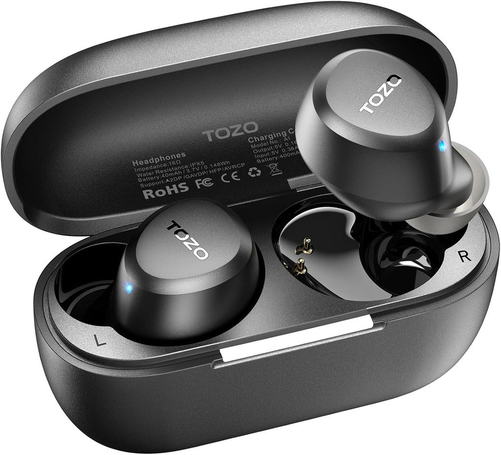 Kabellose In-Ear Kopfhörer mit Bluetooth 5.3, App-Steuerung, 30h Laufzeit, Deep Bass, IPX5, leicht & komfortabel