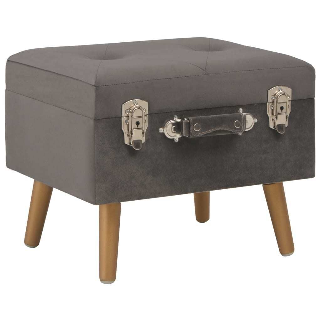 "SALE 2026" Hocker mit Stauraum 3er-set - multifunktional& Moderne - Grau Samt - Sitzbänke DE3996347