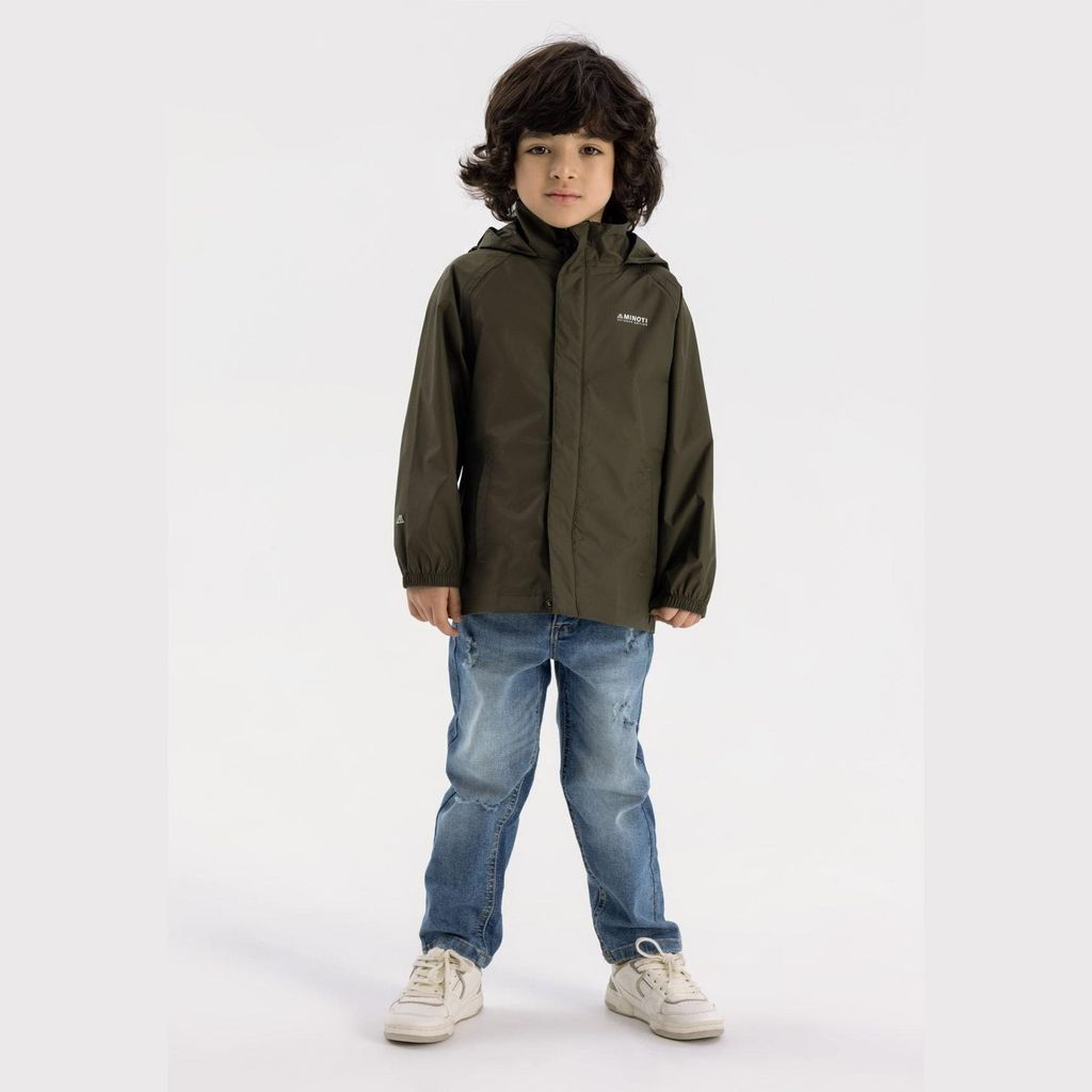 Minoti Jacke Kapuze Khaki Gr. 134 für Mädchen