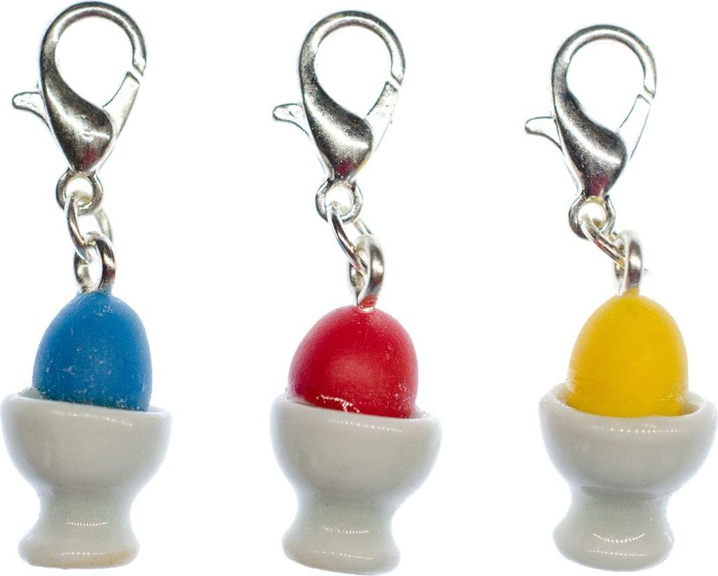 Osterei Charm Ei Eierbecher Frühstück bunt Eier Anhänger Ostern Miniblings