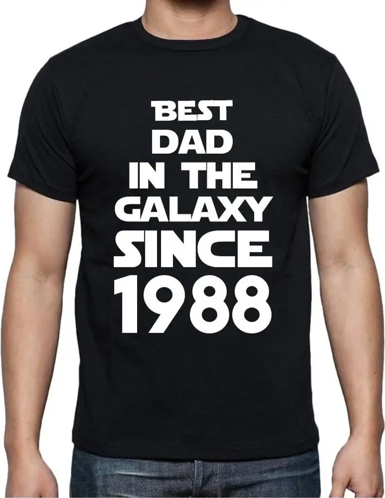 Herren Grafik T-Shirt Bester Vater der Galaxis seit 1988 – Best Dad in the Galaxy Since 1988 – Geschenk 36. Geburtstag Jahrestag 36 Jahre Jubil...