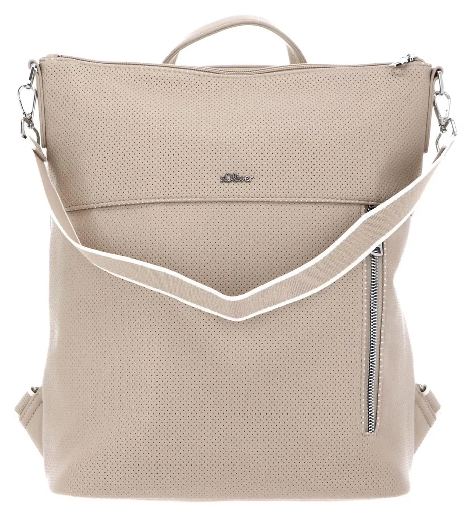 Sac à dos quotidien s.Oliver pratique pour le travail marron beige