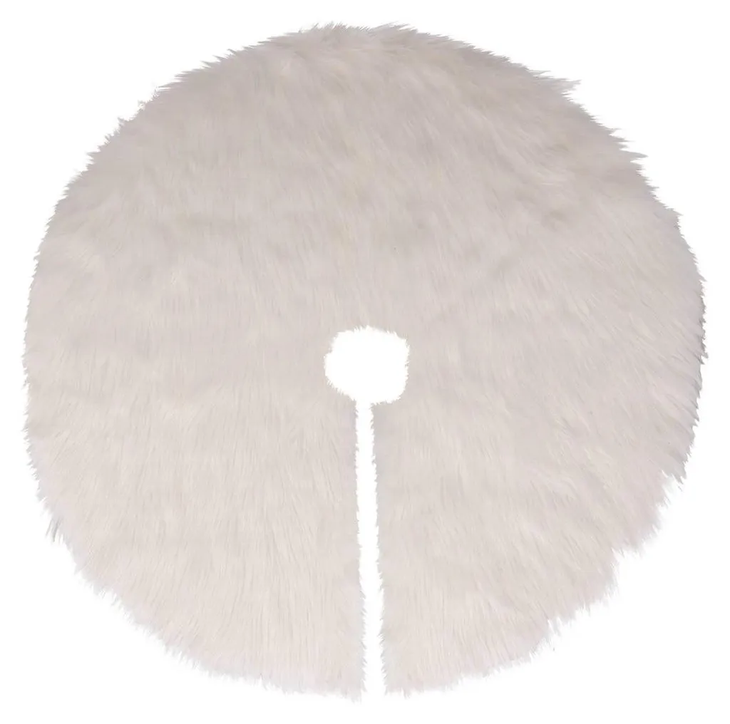 Tapis de sapin de Noël 90 cm fausse fourrure ultra douce et épaisse