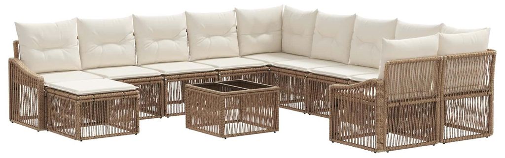 Möbel Gartensofa-set 12 pcs Beige Poly-Rattan - Gartenmöbelgarnituren CC1838