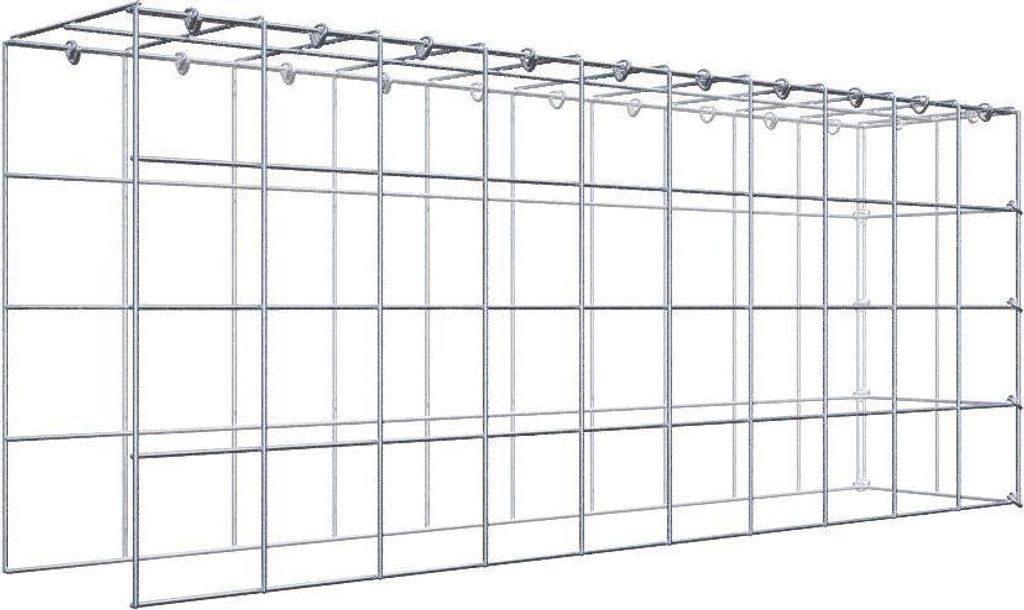 Anbaugabione Typ 4 100 cm x 40 cm x 20 cm (L x H x T), Maschenweite 10 cm x 10 cm, C-Ring