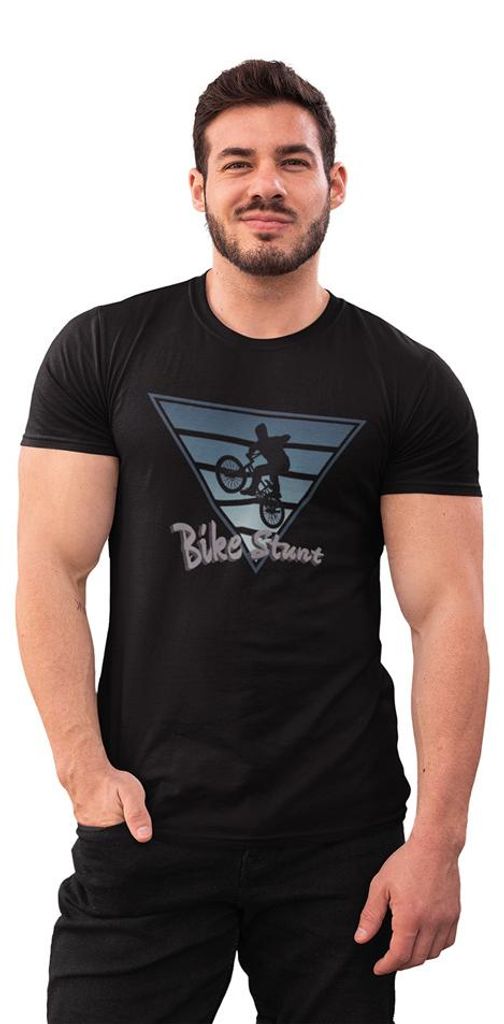 D&B Uni Polo ST00214 Bike Stunt Schwarz-Größe L