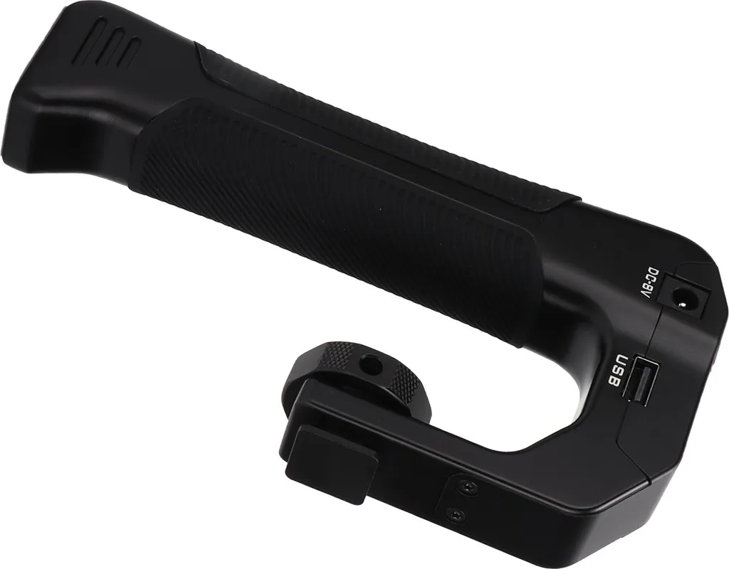 Poignée rechargeable métal à sortie CC et USB-C avec sabot pour cage
