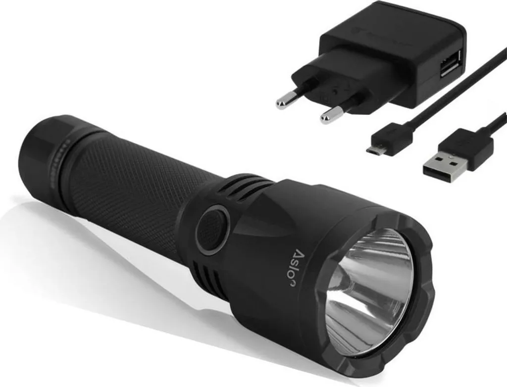 Lampe LED Torche Rechargeable ASLO 1000 Lumens - USB/230V, 280m