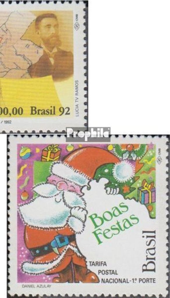 Briefmarken Brasilien 1992 Mi 2504,2505,2509 (kompl.Ausg.) postfrisch Mission von Luis Cruls