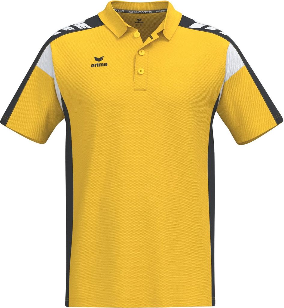 Erima Celebrate 125 Poloshirt Function Herren Damen gelb schwarz Gr 3XL