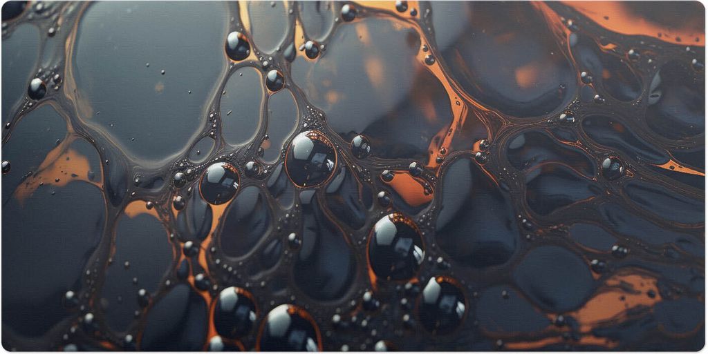 Flüssigkeitsblasen– Schreibtischunterlage – Schreibtisch Tischunterlage – 90x45 cm – Unterlage Groß Schreibtischmatte