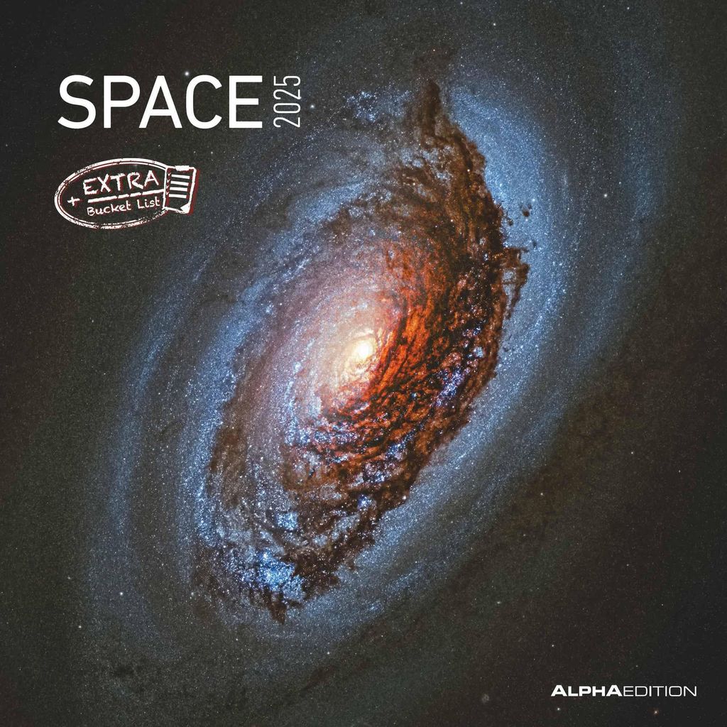 Alpha Edition - Space 2025 Broschürenkalender, 30x30cm, Wandkalender mit Platz für Notizen und Termine, Motive aus der Galaxie, Monatsübersicht ...