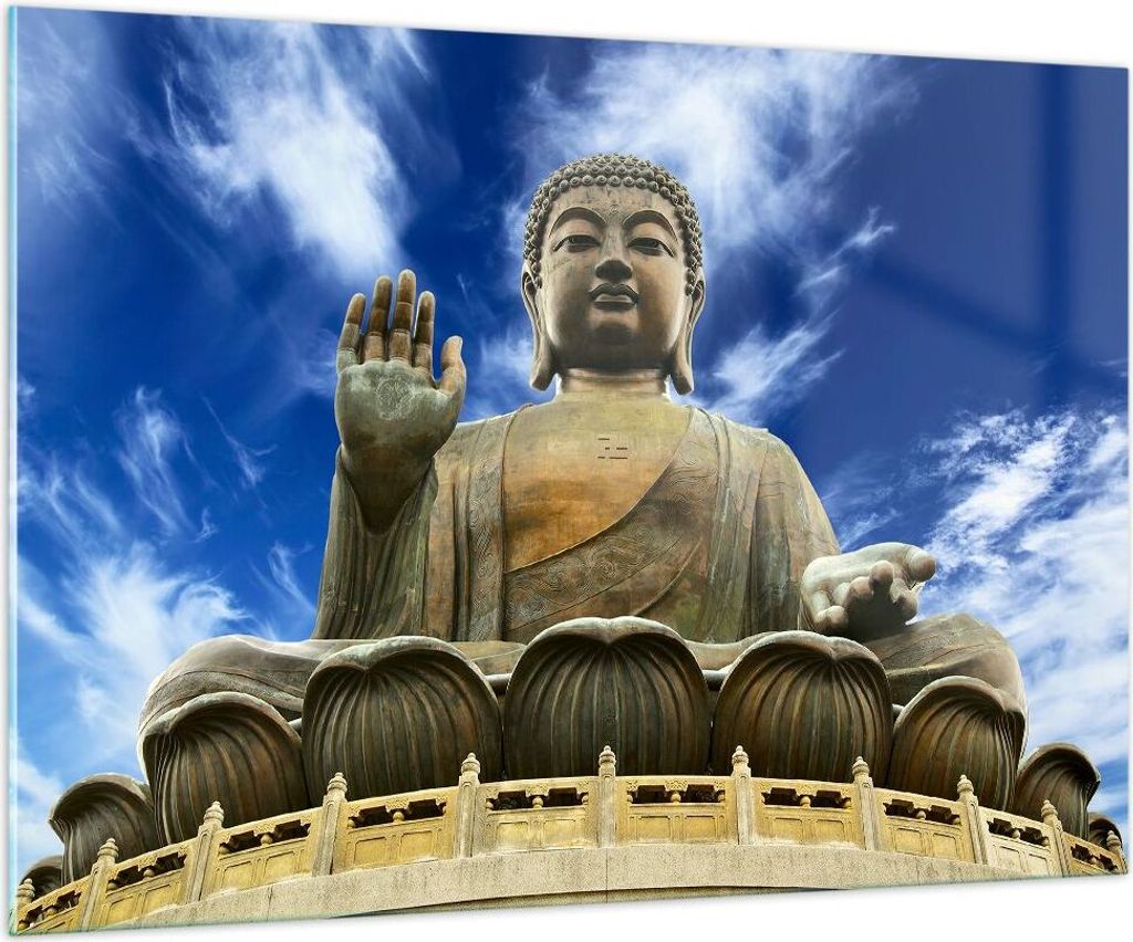 Bilder auf glas - Asien buddha kultur - 100x70cm - Glasbilder - Wandbilder - Kunstdruck - zum Aufhängen bereit - Wanddekoration aus Glas - Glas Bi...