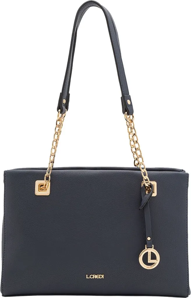 L.CREDI Karin Shopper Blu Scuro | La Borsa Donna dallo Stile Senza Tempo
