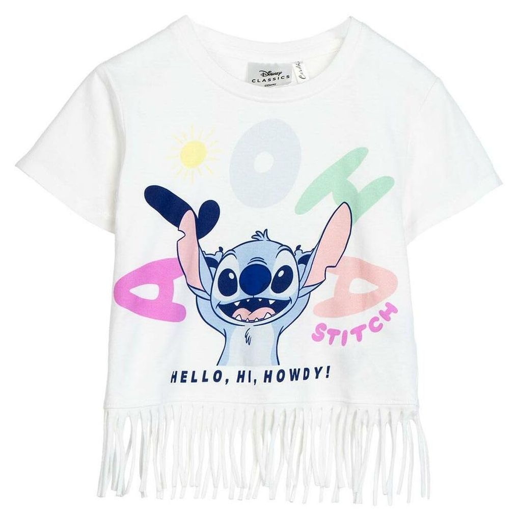 Cerda Group Stitch Kurzarm-t-shirt Weiß 6 Years Mädchen Weiß 6 Years