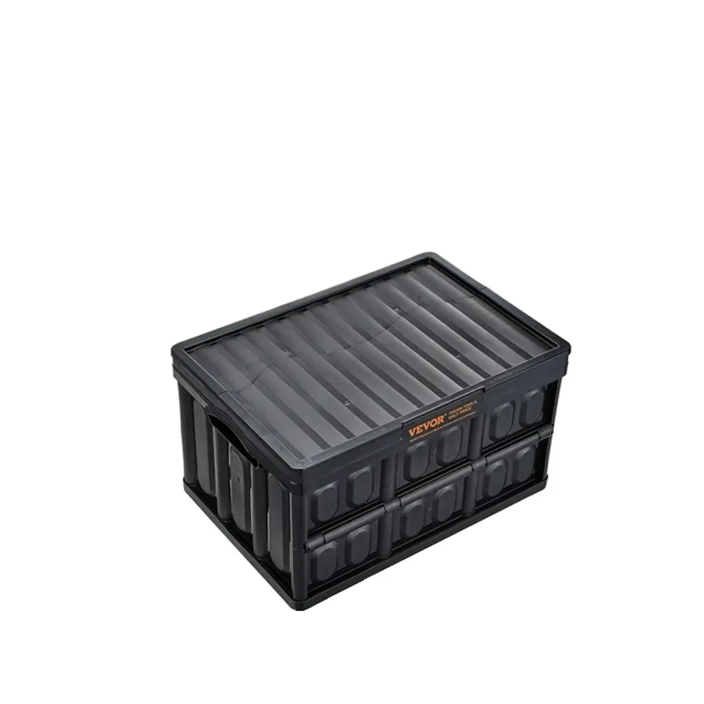 Bac de rangement pliable et empilable 45L gris anthracite série Modulo