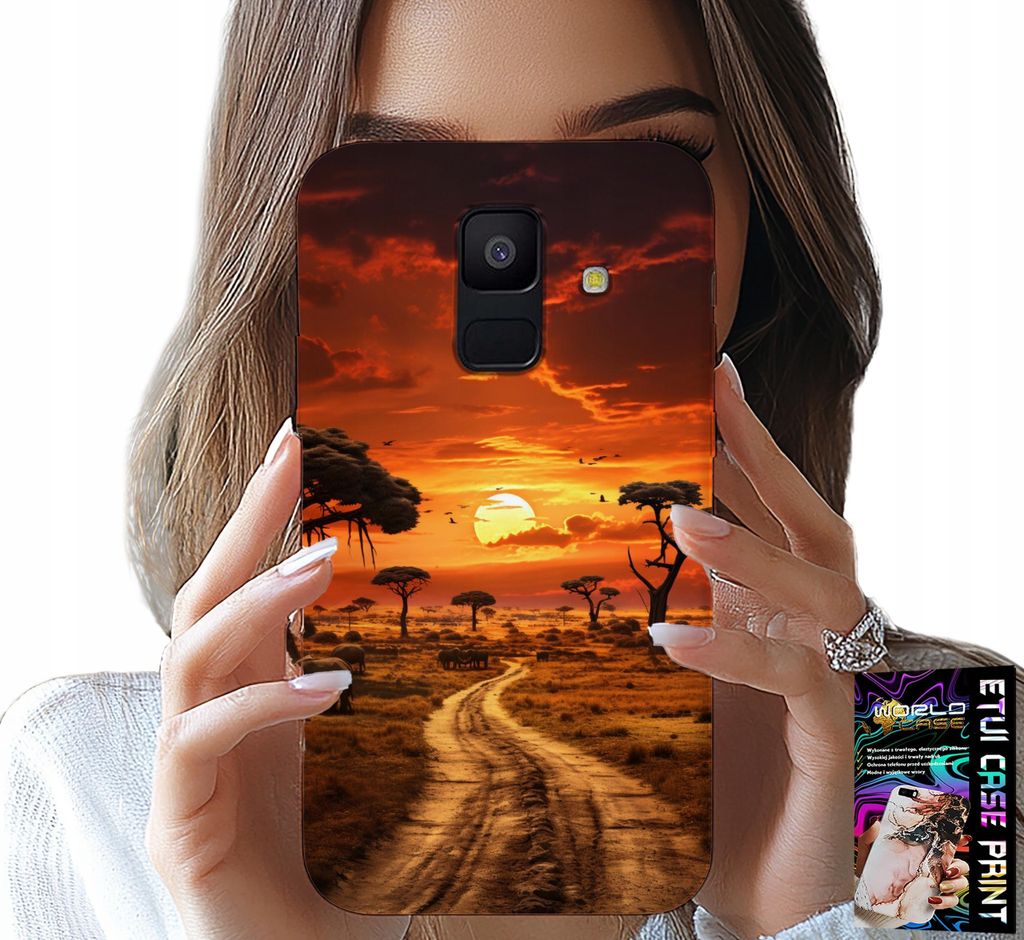 Fall Für Samsung A6 2018 - Safari Afrika Sonnenuntergang Schöne Aussicht