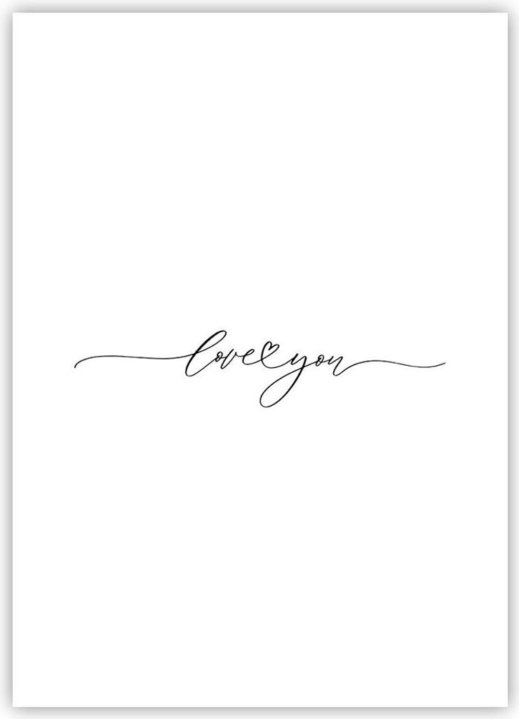 Poster - Poster ohne Rahmen - Ich liebe dich handschriftlich - 50x70 cm - Wand Bild - Wanddeko - Wandbilder - Kunstposter - Wandposter - Bilder - K...