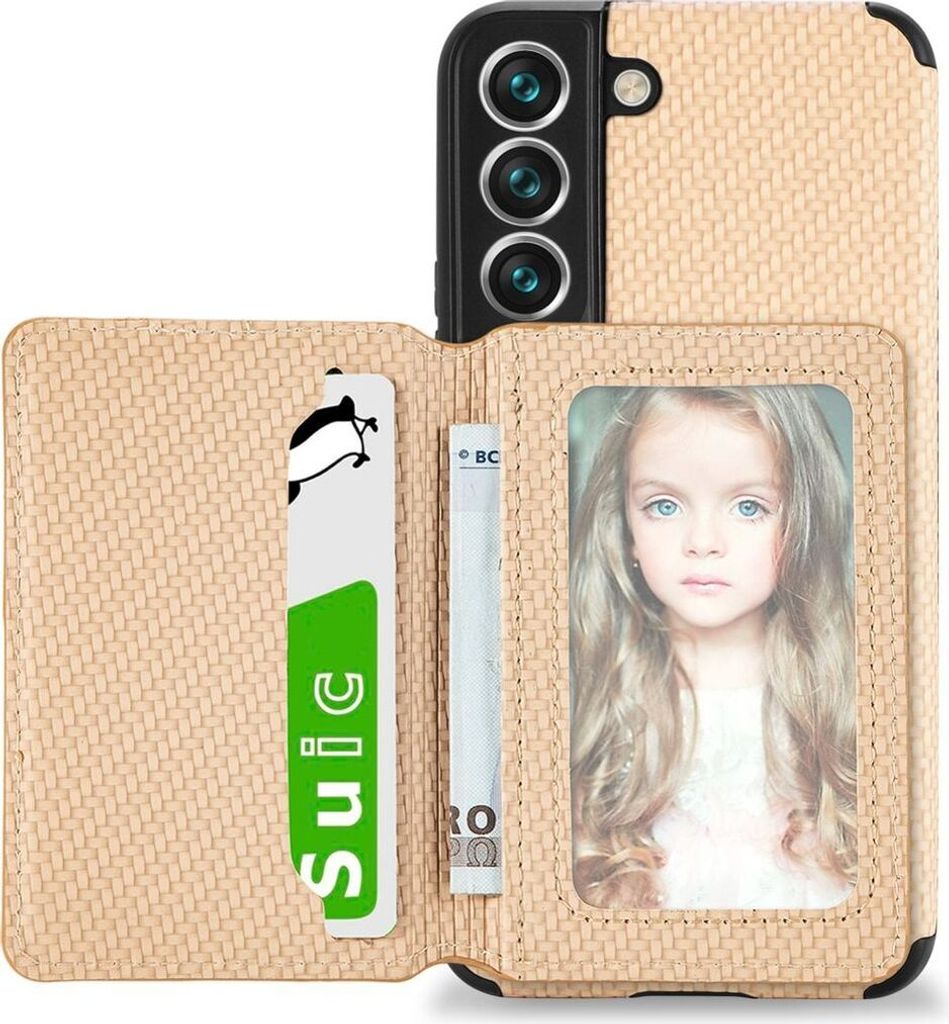 König Design Hülle kompatibel mit Samsung Galaxy S22 Plus 5G Kunststoff Soft Handyhülle - Handy Case Khaki