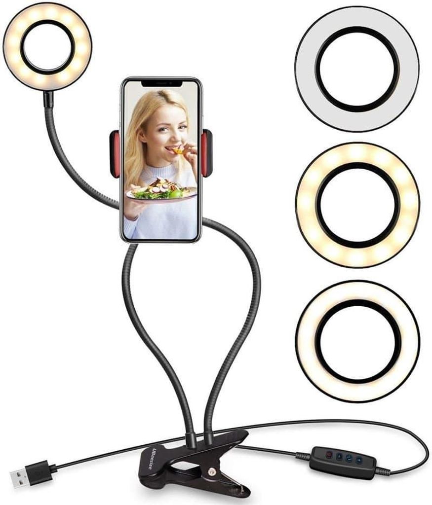 UNIQ Selfie Ring Light LED Ringlicht mit flexibler Halterung und USB