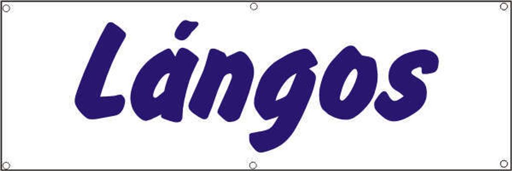 Werbeplane / Gerüstplane - p075 - Langos - NEU - 150x50 cm - für Baustelle, Garten, Zaun oder Veranstaltung