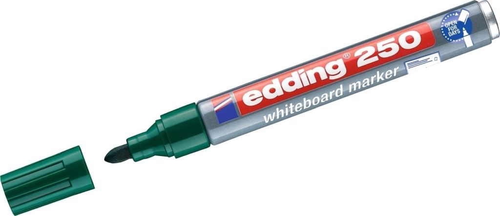 Edding -Filz -Tip EDDing 250 Whiteboard um 1,5-3 mm Grün | 10 Stück