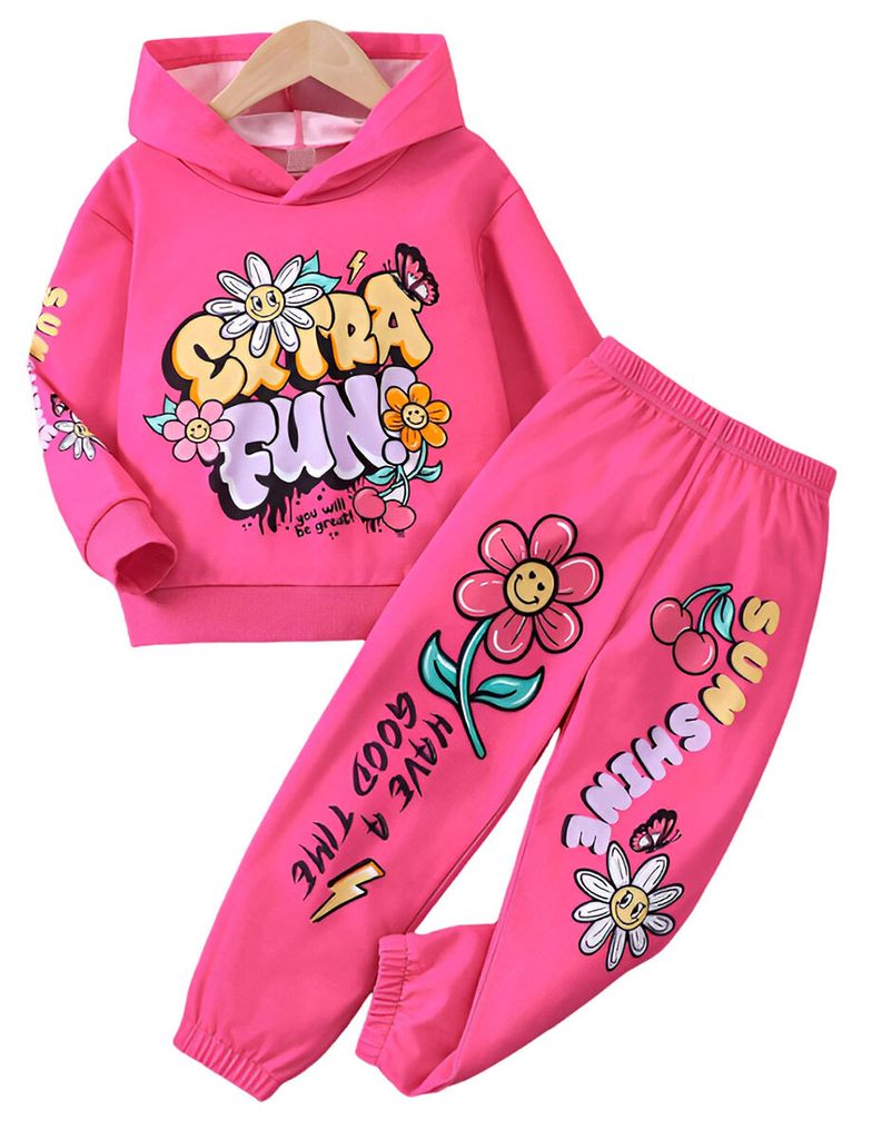 Trainingsanzug rosa Größe 110 - Extra Spaß