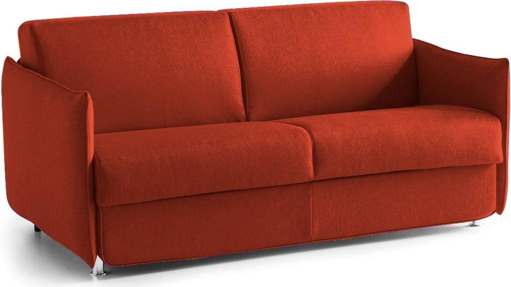 Cecina - Schlafsofa 3-Sitzer, 200x95 cm Orange, Abziehbar Italy