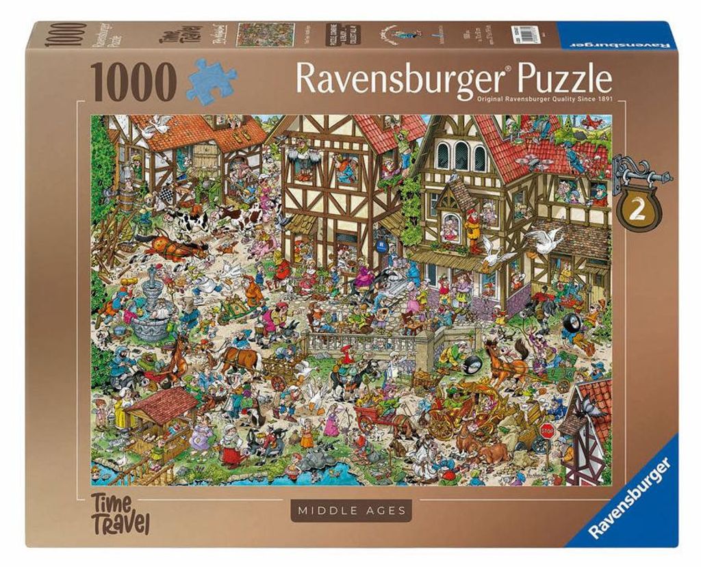 Ravensburger Puzzle Time Travel 2 Średniowiecze - 1000 Zdjęcie produktu 