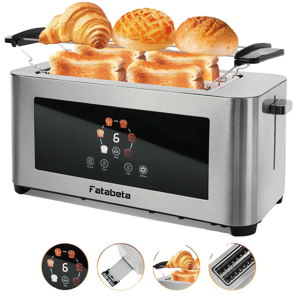 Tostapane, acciaio inossidabile, display LCD touchscreen, Immagine del prodotto 