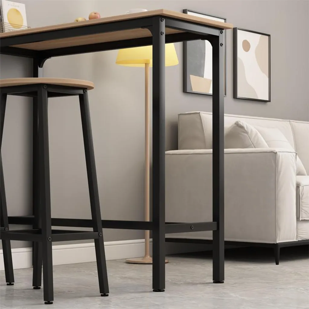Bar-Set Küchentisch + 2 Stühle Barstühle Modern Industriell