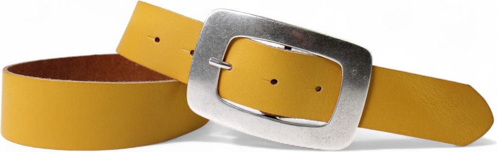 FRONHOFER Damen Ledergürtel 4 cm mit großer Gürtelschnalle in altsilber, echt Leder