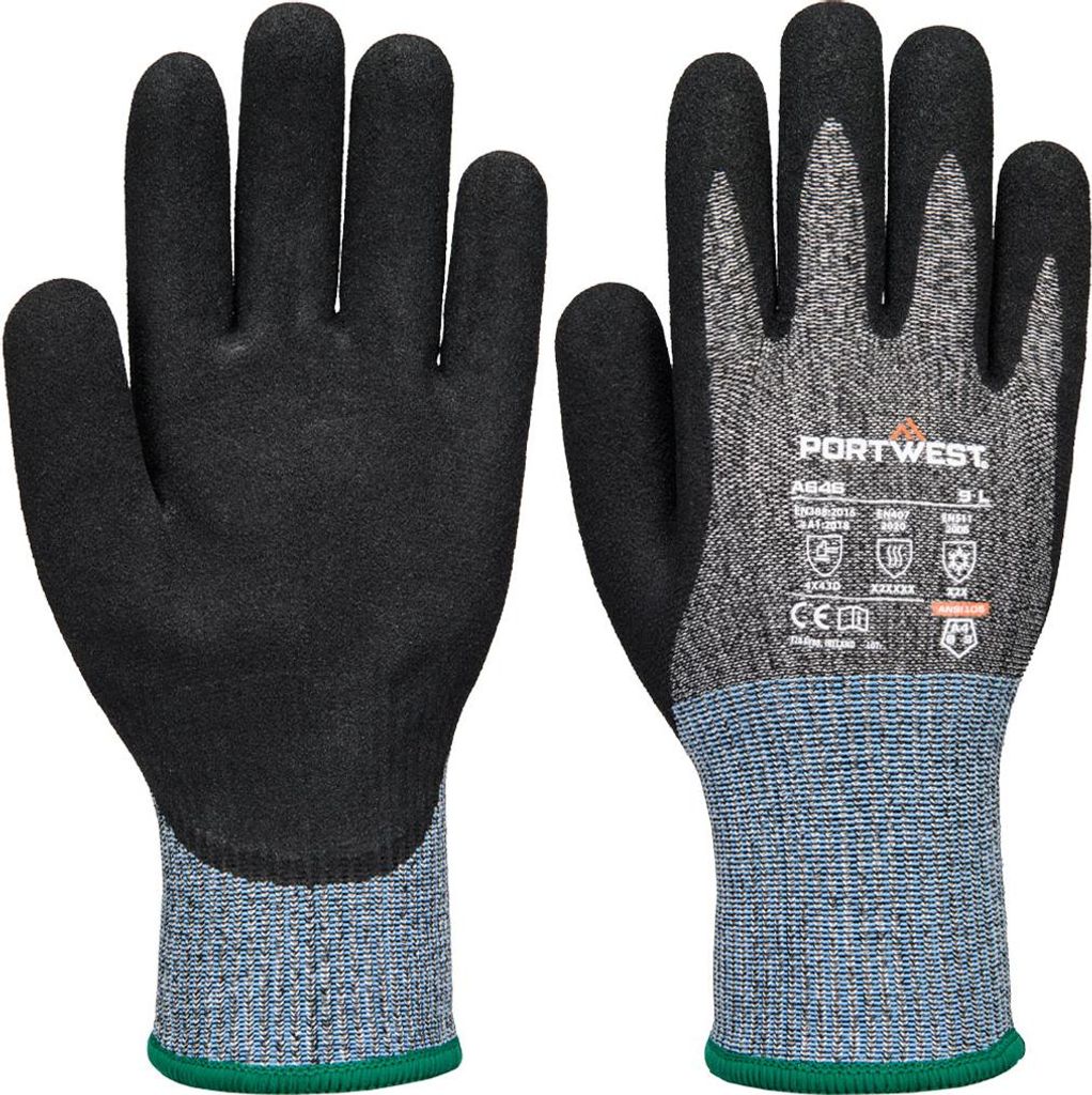 Gant Nitril Vis-tex Winter Cut D13 - Größe XL - Schwarz - Portwest