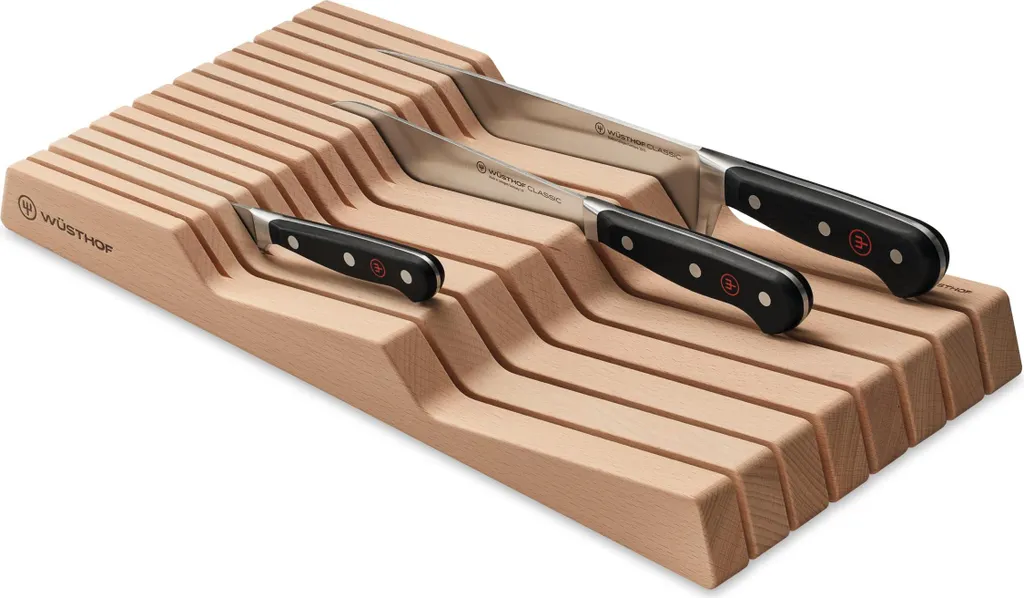 Inserto Portacoltelli Wüsthof per Cassetto 15 Alloggiamenti in Faggio