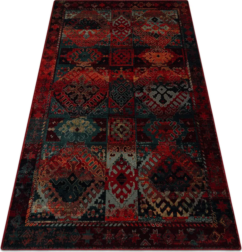 Tapis de salle à manger oriental laine rouge 170x235 cm OMEGA
