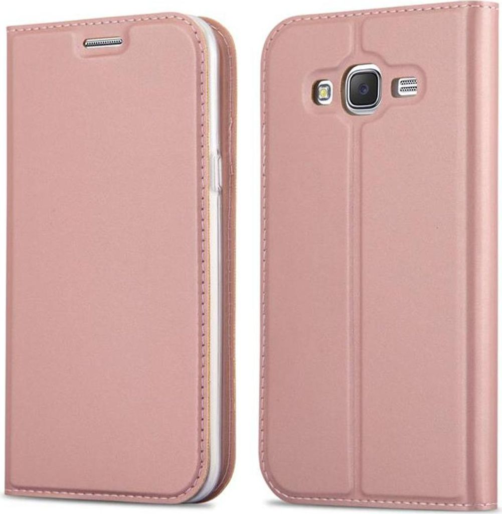 Cadorabo Handyhülle für Samsung Galaxy GRAND PRIME Schutz Hülle in Rosa Cover Etui Book Case Booklet