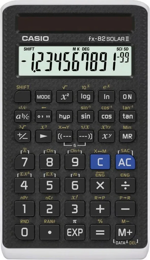 Casio FX-82SOLARII-W-ET4 Calcolatrice Scientifica Solare Professionale