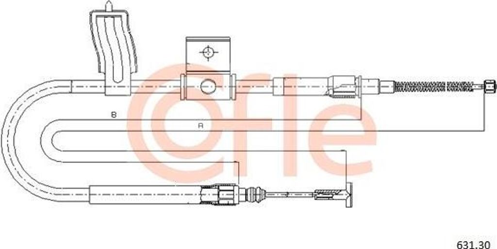 COFLE 631.30 Seilzug, Handbremse OE 46471701 kompatibel mit Strada