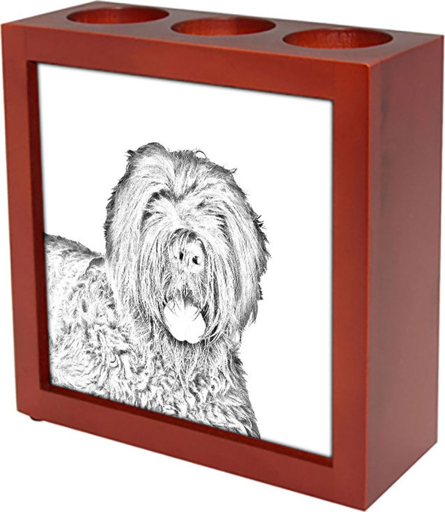Russischer Schwarzer Terrier, Russkiy Tchiorny Terrier - Stifthalter mit Hund, Schreibtischorganizer mit Aufdruck, personalisierte Schreibtischdeko...