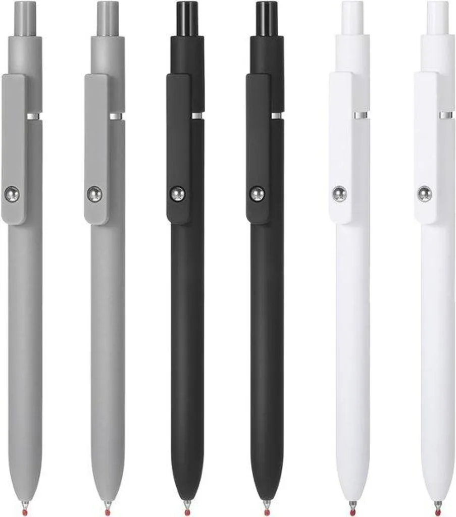 Stylos Roller à Encre Gel Noire 0.5mm - Set Complet avec Recharges École