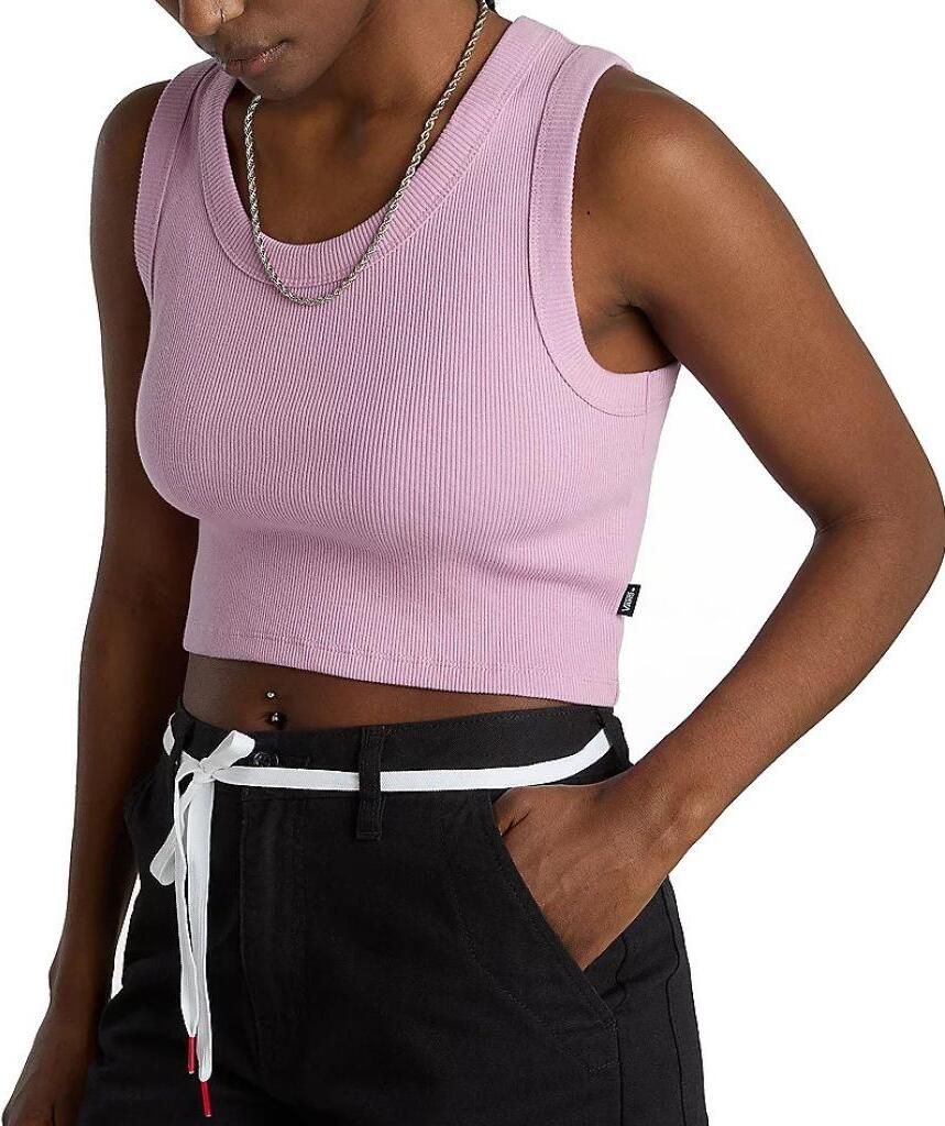 Vans Drew Rib ärmelloses T-shirt Rosa S Frau Rosa S