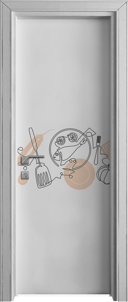Tür Selbstklebende 70x210 cm Türfolie Türtapete Klebefolie - Küchenutensilien