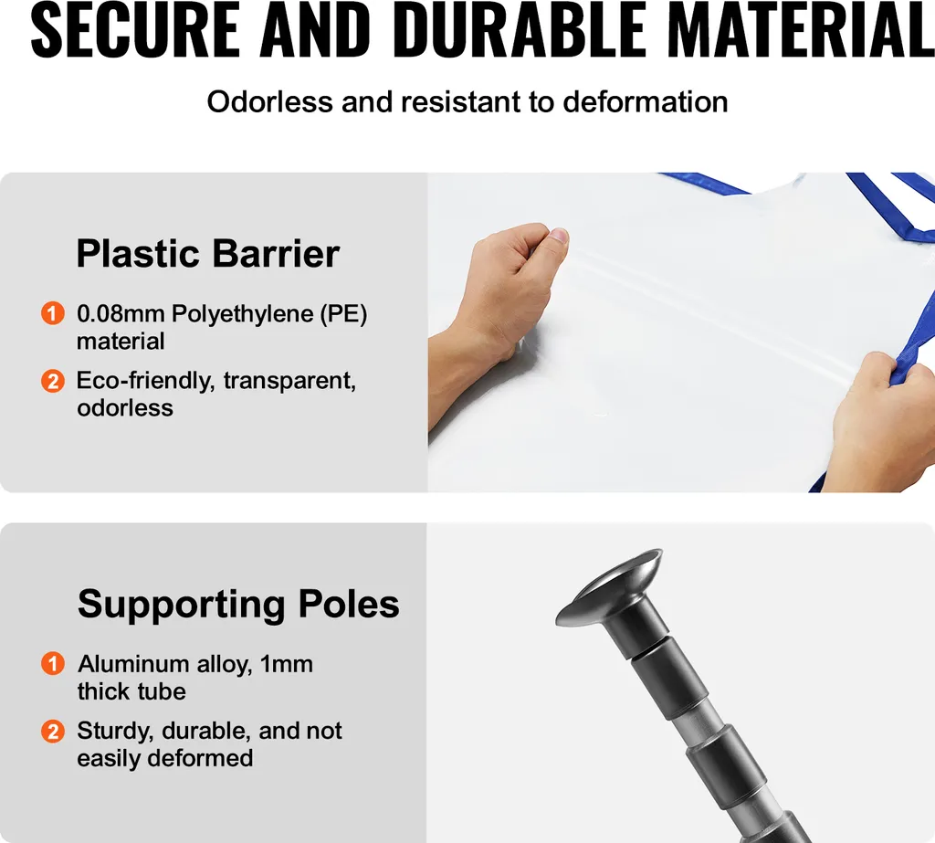 SucceBuy Professional Dust Containment System - Kit Aste 10ft - 4