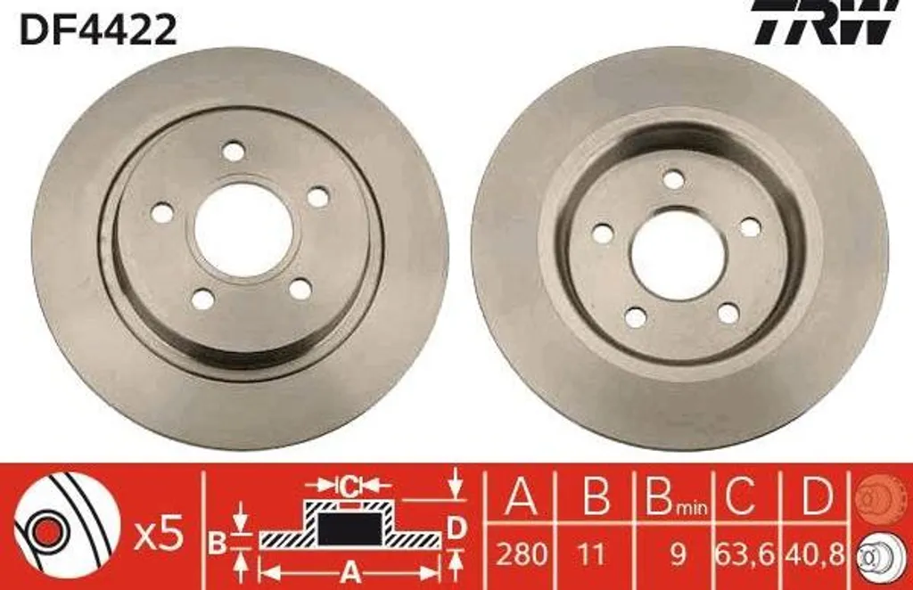 Disque de frein de remplacement pour Ford C-Max et Focus 1.6 2.0 TDCI